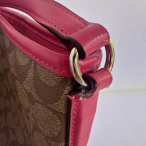 Coach Tan and Pink Crossbody Bag - Picture 13 of 16